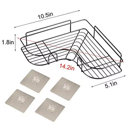 Étagère de douche pour salle de bain, lot de 2 pièces