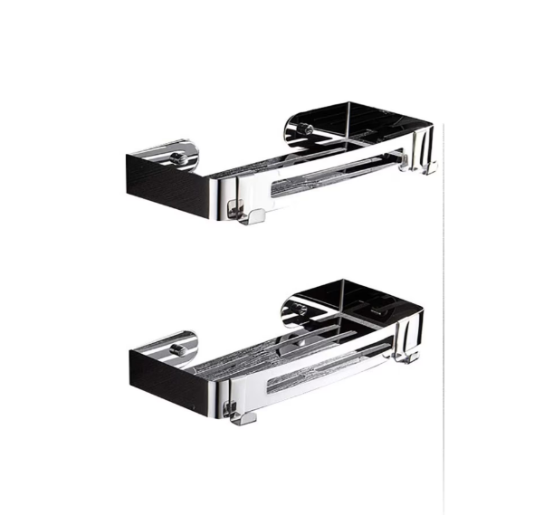 Etagère-sans-perforation-2pcs-argent