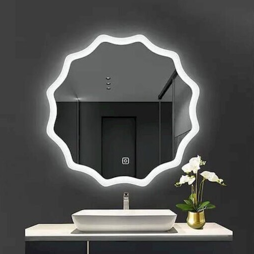 Miroir mural avec LED blanche 80x80 GENERIC